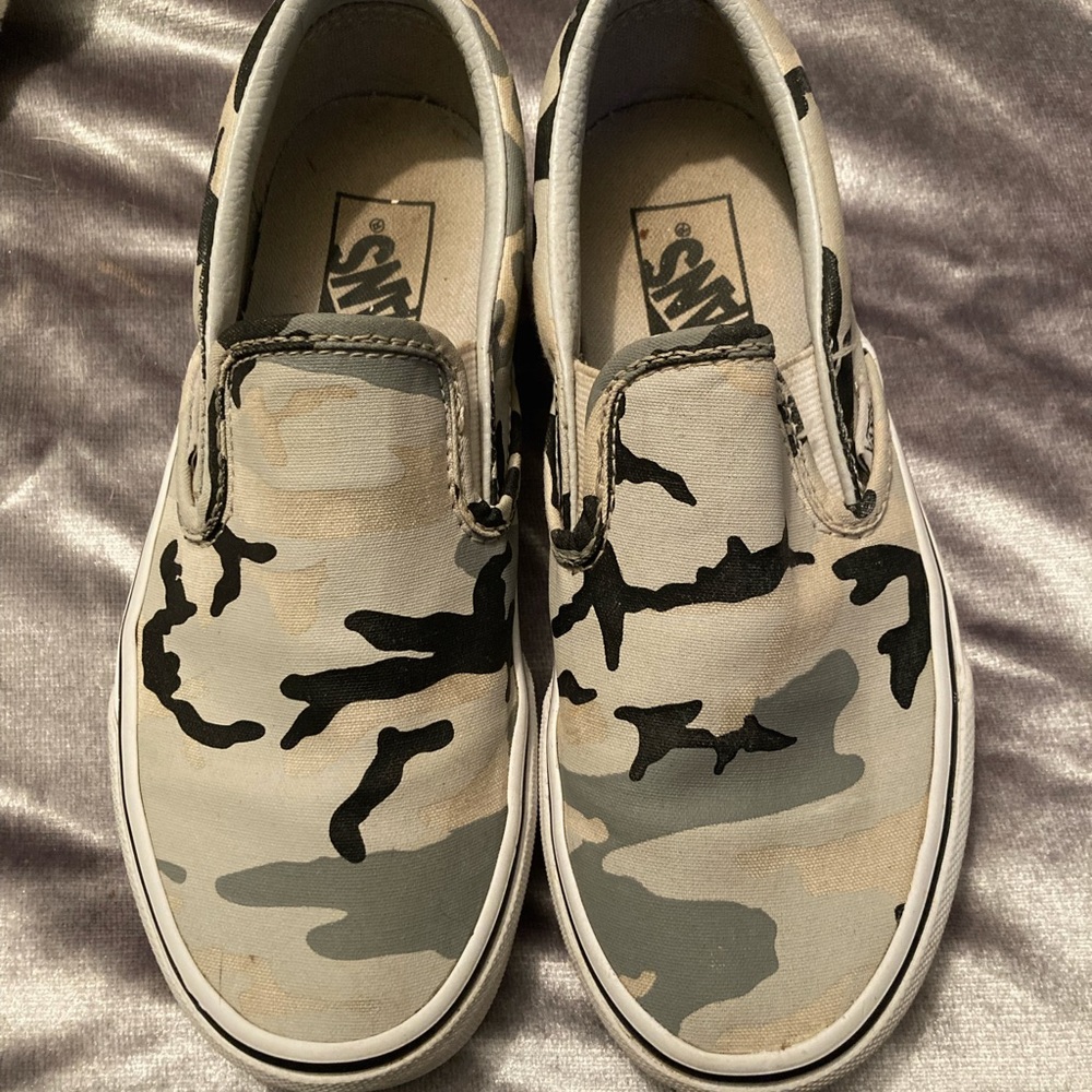 Grey camo vans